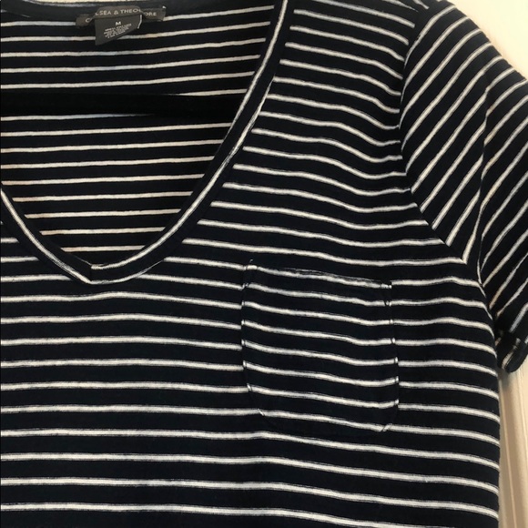 Chelsea and Theodore V-neck Striped Dress - Picture 2 of 4